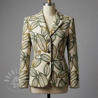 Dekostoff jacquard Folia romarin