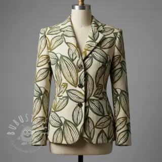 Dekostoff jacquard Folia romarin