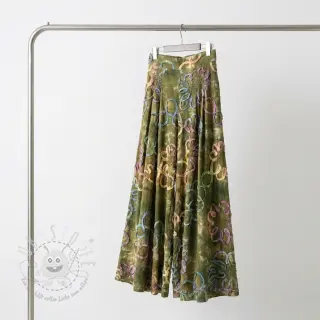 Baumwollstoff TIE DYE EMBROIDERY Elise tape design A