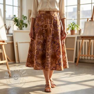 Baumwollstoff TIE DYE EMBROIDERY Elise tape design B