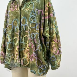 Baumwollstoff TIE DYE EMBROIDERY Elise tape design A