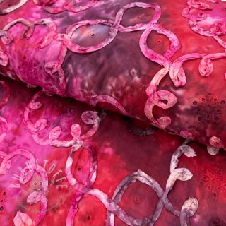 Baumwollstoff TIE DYE EMBROIDERY Elise tape design E