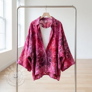 Baumwollstoff TIE DYE EMBROIDERY Elise tape design E