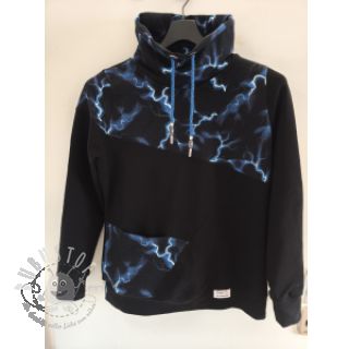 Sweatstoff Lightning black digital print