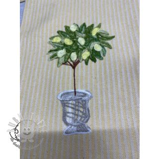 Dekostoff DOBBY Colored stripe lavender