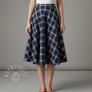 Scottish Check YARN DYED BRUSHED navy