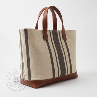 Dekostoff Bernadette stripe coffee