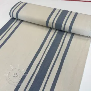 Dekostoff Bernadette stripe denim