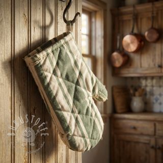 Dekostoff Bernadette stripe kaki