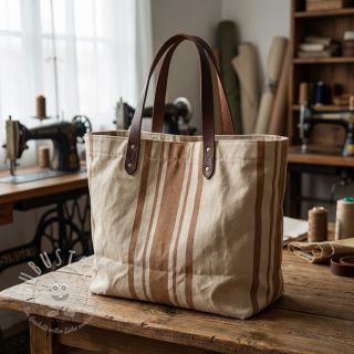 Dekostoff Bernadette stripe peanut