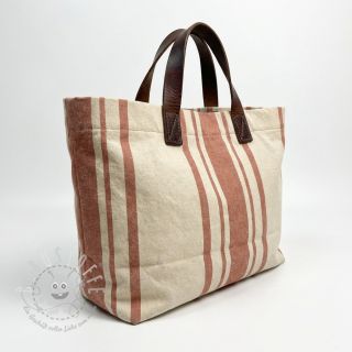 Dekostoff Bernadette stripe terracotta
