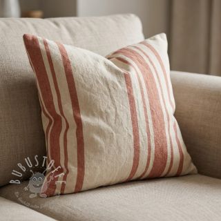 Dekostoff Bernadette stripe terracotta