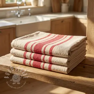 Dekostoff Bernadette stripe rouge