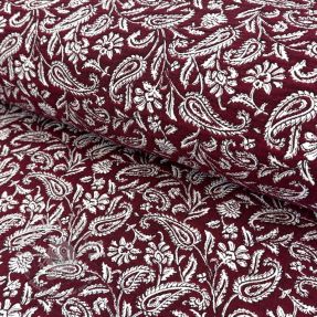 Dekostoff jacquard Mumbai allover bordeaux