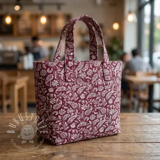Dekostoff jacquard Mumbai allover bordeaux