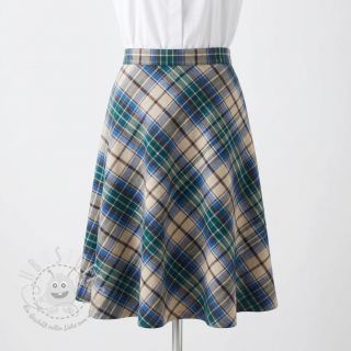 Baumwollstoff YARN DYED CHECK BRUSHED blue