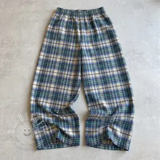 Baumwollstoff YARN DYED CHECK BRUSHED blue