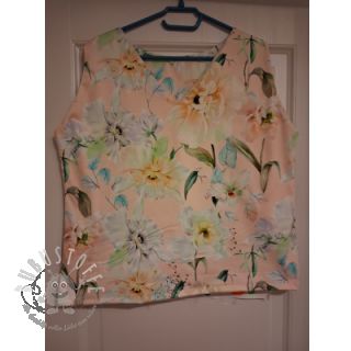 Baumwollstoff SATIN Oahu pink digital print