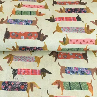 Dekostoff premium Family Dachshund digital print