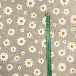 Dekostoff Linenlook Daisies