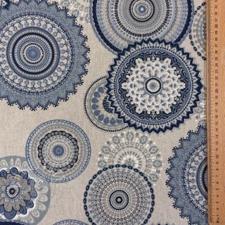 Dekostoff Linenlook premium Geometric mandala