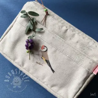 Dekostoff Linenlook Tiny Garden Birds