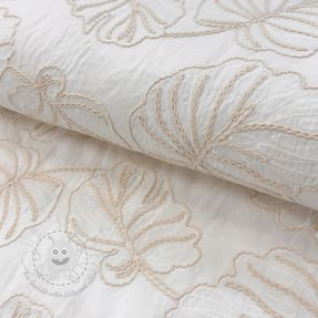 Baumwollstoff VOILE EMBROIDERY Kady off white