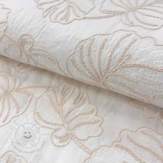Baumwollstoff VOILE EMBROIDERY Kady off white