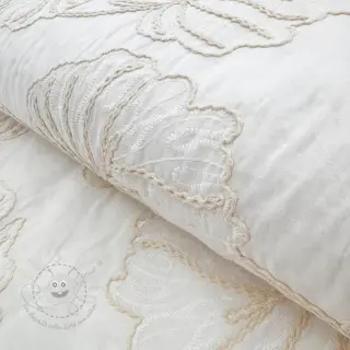 Baumwollstoff VOILE EMBROIDERY Kady off white