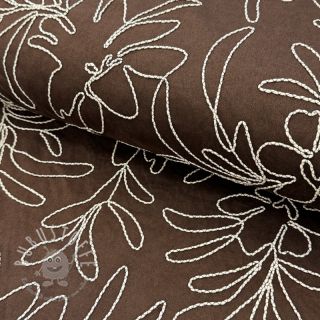 SUEDE Tape flower dark brown