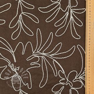 SUEDE Tape flower dark brown