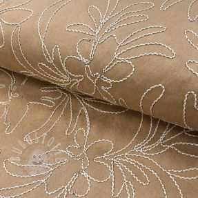 SUEDE Tape flower beige