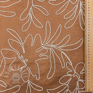 SUEDE Tape flower cinnamon