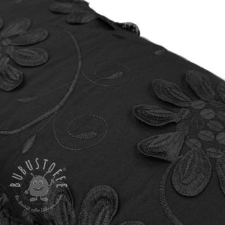 Baumwollstoff EMBROIDERY Bellagio black