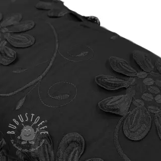 Baumwollstoff EMBROIDERY Bellagio black