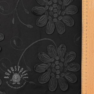 Baumwollstoff EMBROIDERY Bellagio black
