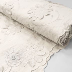 Baumwollstoff EMBROIDERY Bellagio off white