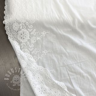 Baumwollstoff EMBROIDERY Leon border