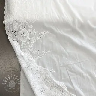Baumwollstoff EMBROIDERY Leon border