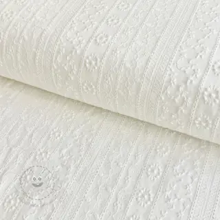 Baumwollstoff EMBROIDERY Pattern white