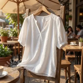 Baumwollstoff WASHED white