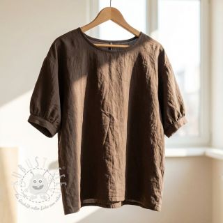 Baumwollstoff WASHED taupe