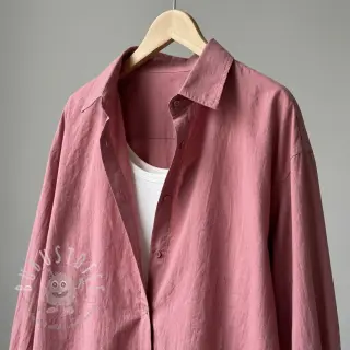 Baumwollstoff WASHED dark blush