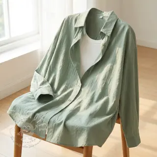 Baumwollstoff WASHED old green