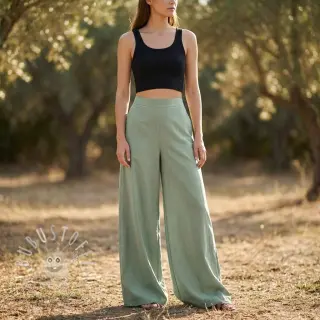 Baumwollstoff WASHED old green