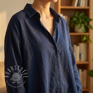 Baumwollstoff WASHED navy