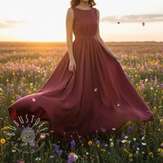 Baumwollstoff SLUB WASHED wine red