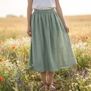 Baumwollstoff SLUB WASHED old green