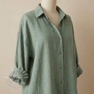 Baumwollstoff SLUB WASHED old green