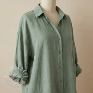Baumwollstoff SLUB WASHED old green